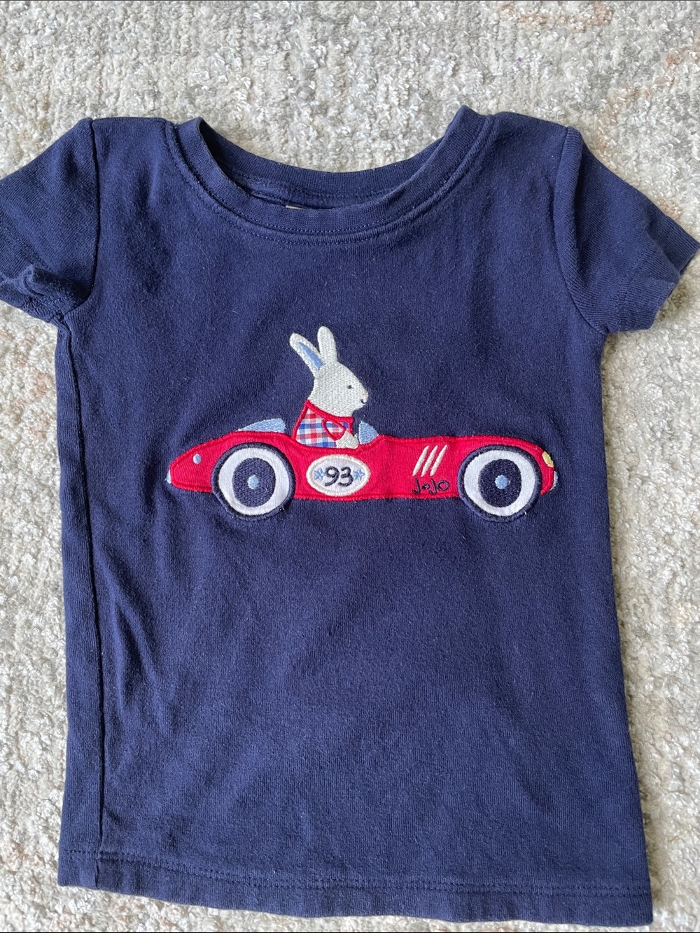 JoJo Maman Bébé Bunny in Red Car short sleeve T-shirt